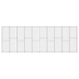 vidaXL Schanskorfmuur met deksels 600x30x200 cm gegalvaniseerd staal
