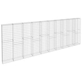 vidaXL Schanskorfmuur met deksels 600x30x200 cm gegalvaniseerd staal