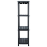 vidaXL Opbergrekken 2 st 60x30x138 cm kunststof zwart
