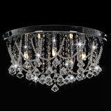 vidaXL Plafondlamp avec cristal kralen rond 4xG9 couleur argentée