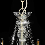 vidaXL Beaded Chandelier 8xE14 white