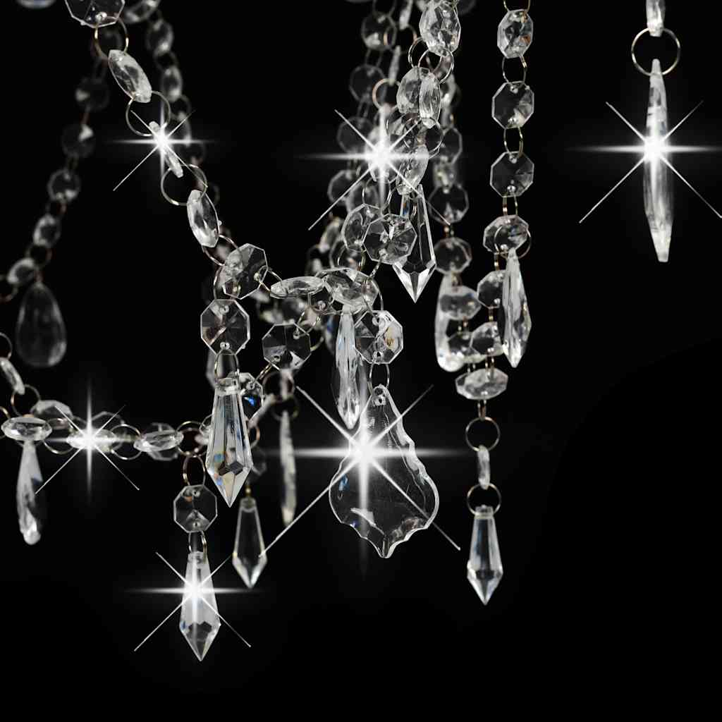 vidaXL Beaded Chandelier 8xE14 white