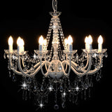 vidaXL Beaded Chandelier 12xE14 white