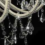 vidaXL Beaded Chandelier 12xE14 white