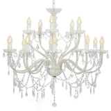 vidaXL 2-tier Chandelier 15xE14 White