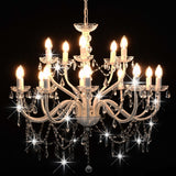 vidaXL 2-tier Chandelier 15xE14 White