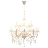 vidaXL 2-tier Chandelier 15xE14 White