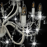 vidaXL 2-tier Chandelier 15xE14 White