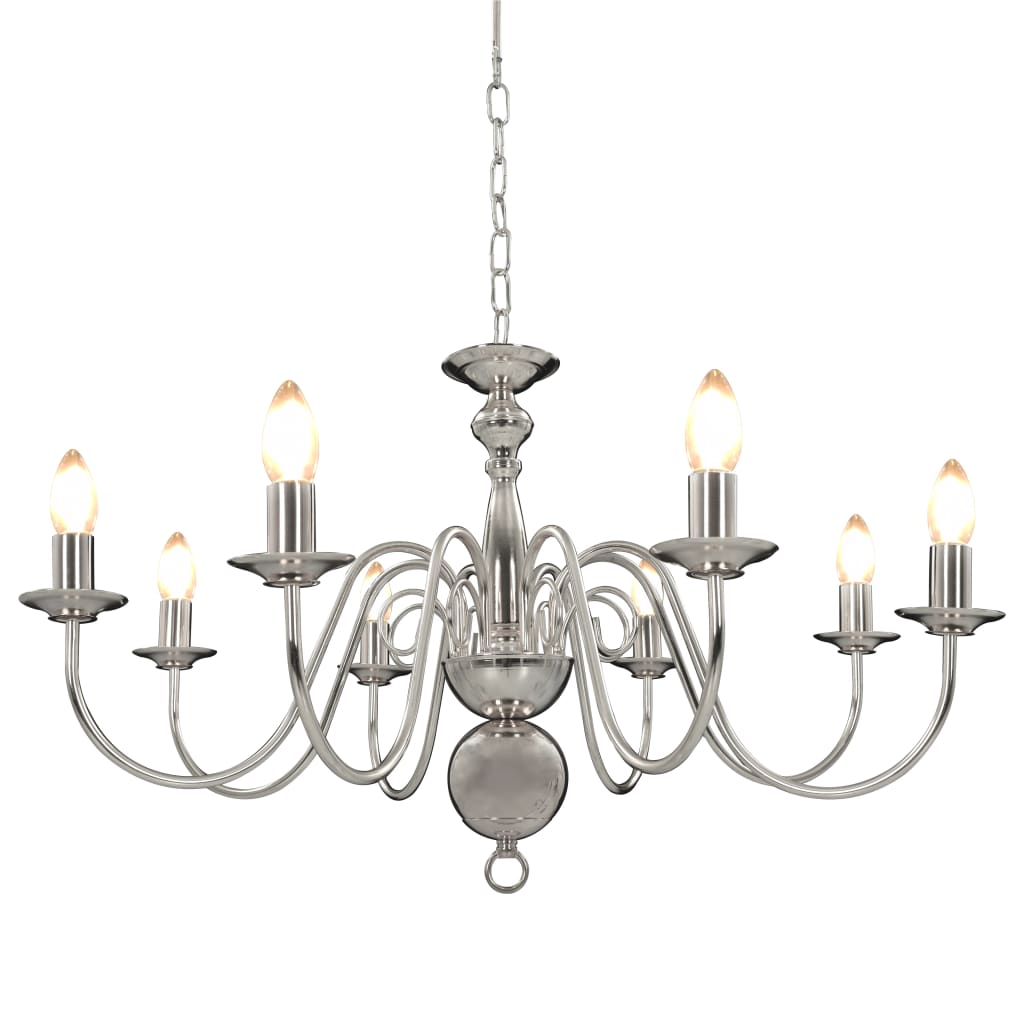 vidaXL Chandelier 8xE14 silver