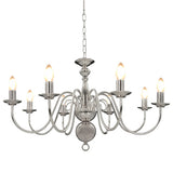 vidaXL Chandelier 8xE14 silver