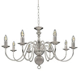 vidaXL Chandelier 8xE14 silver
