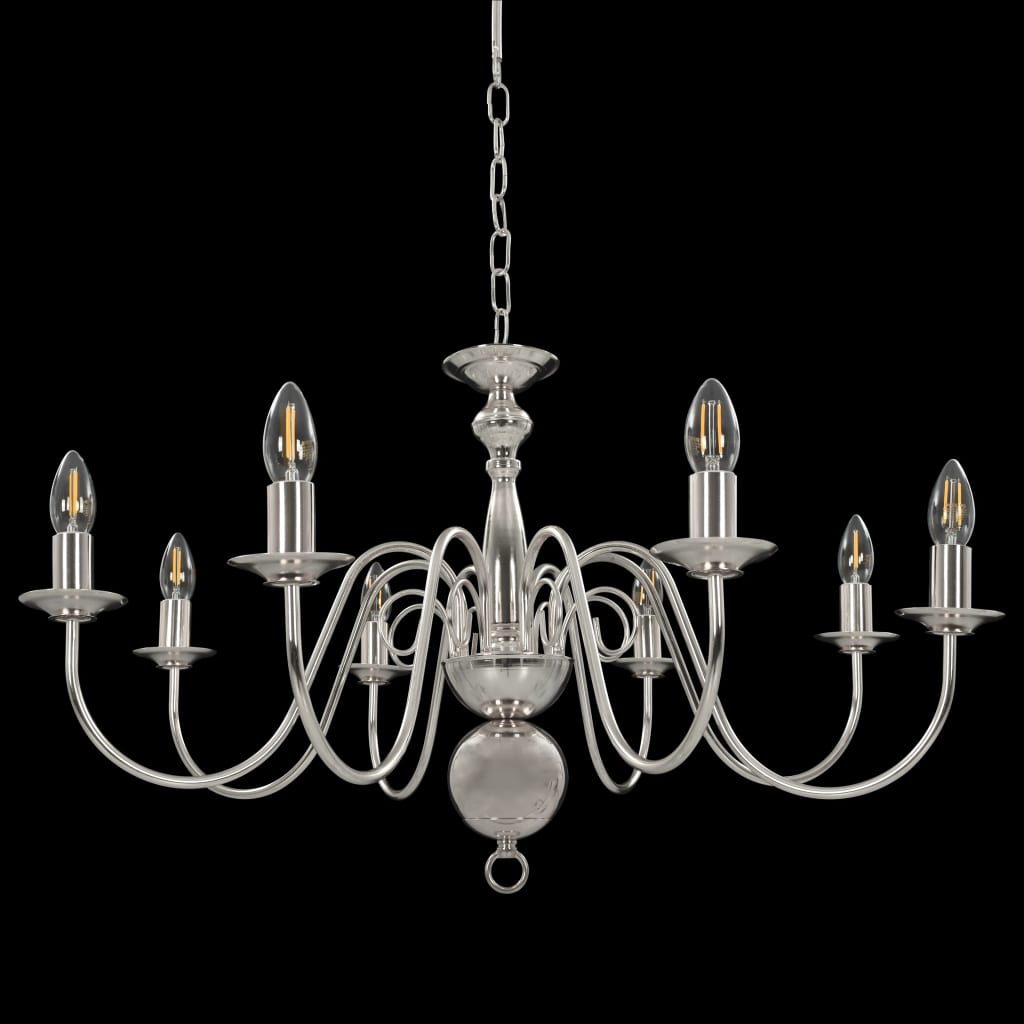 vidaXL Chandelier 8xE14 silver