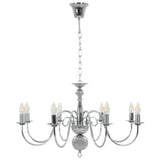 vidaXL Chandelier 8xE14 silver