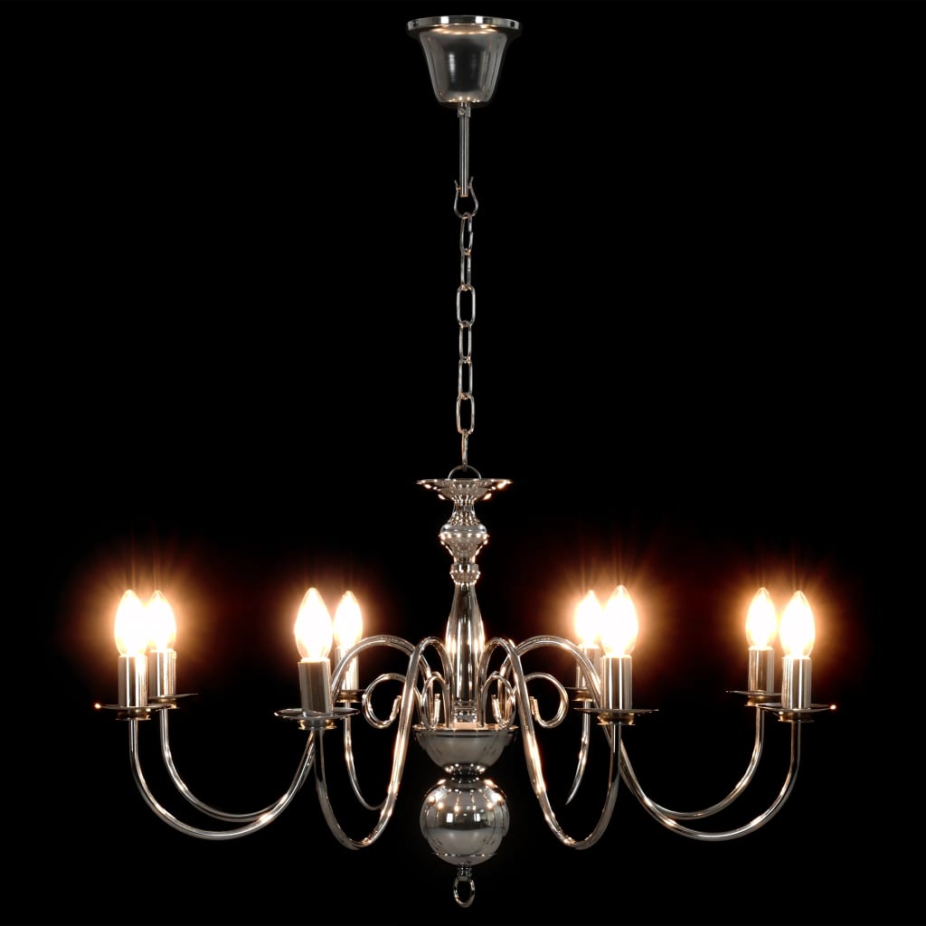vidaXL Chandelier 8xE14 silver