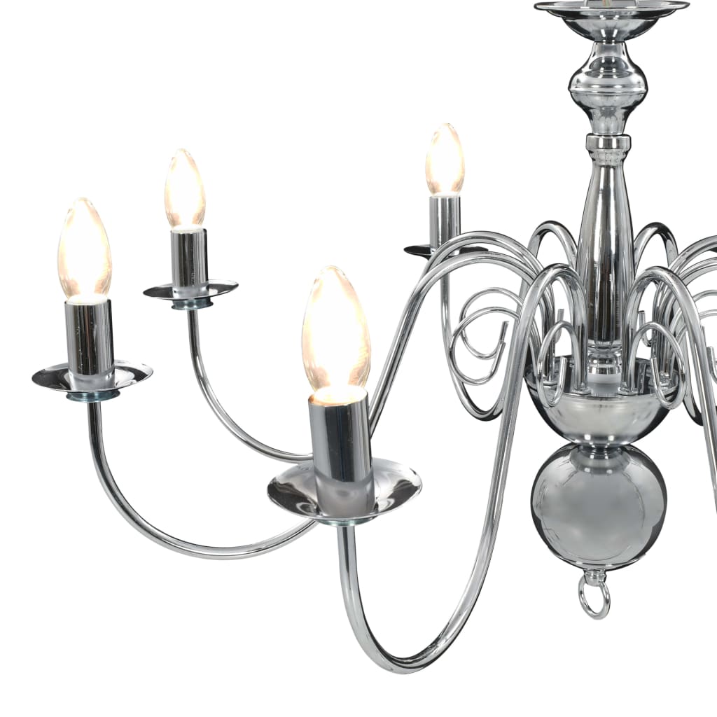 vidaXL Chandelier 8xE14 silver