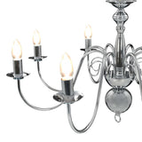 vidaXL Chandelier 8xE14 silver