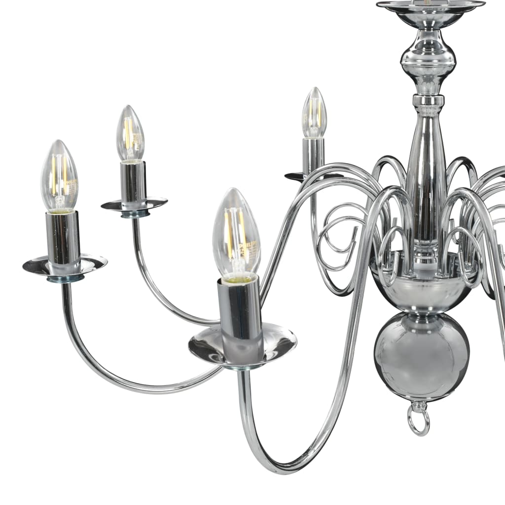 vidaXL Chandelier 8xE14 silver