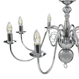 vidaXL Chandelier 8xE14 silver