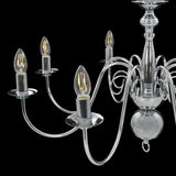 vidaXL Chandelier 8xE14 silver