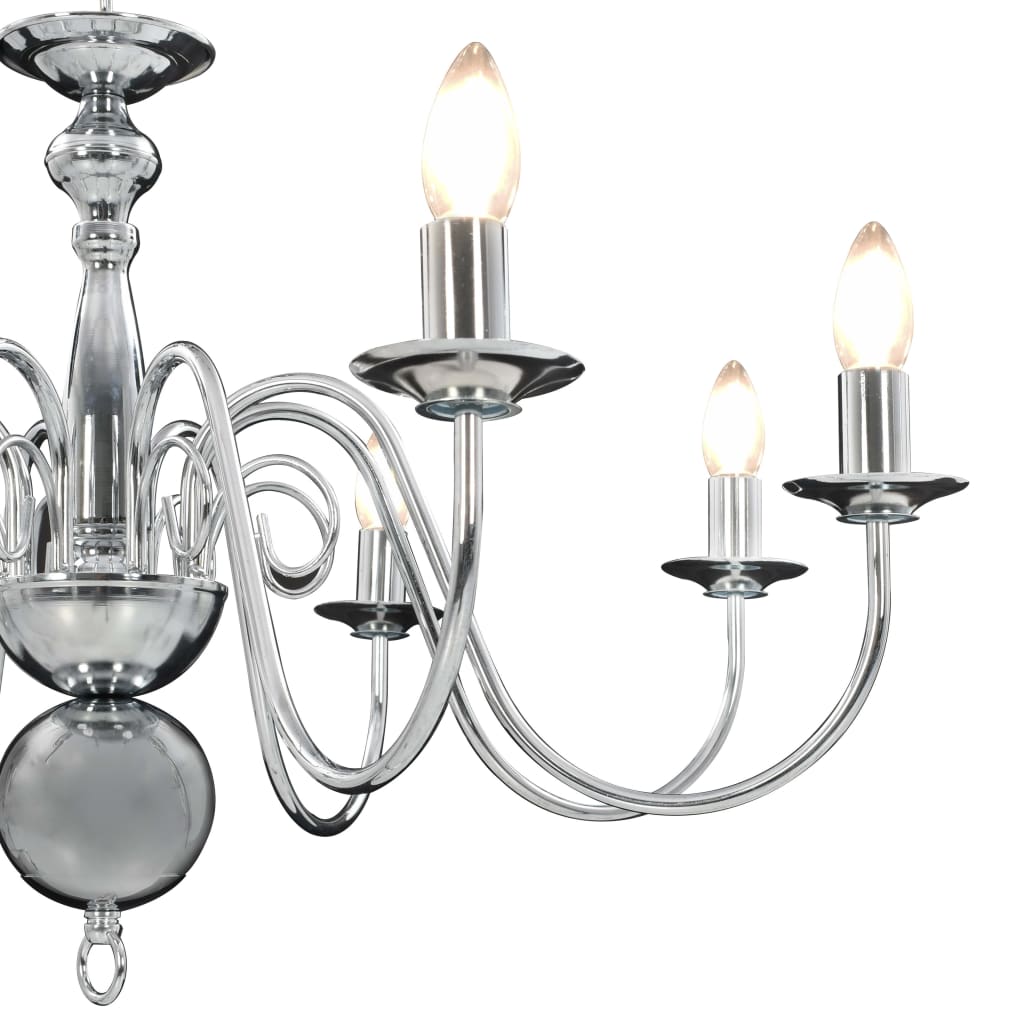 vidaXL Chandelier 8xE14 silver