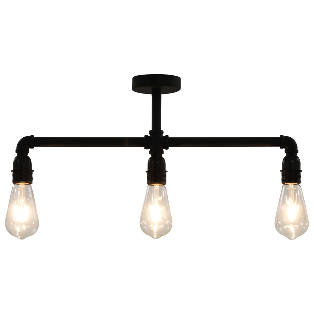 vidaXL Ceiling Lamp 3xE27 black