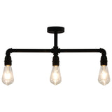 vidaXL Ceiling Lamp 3xE27 black