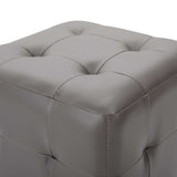 vidaXL Nachtkastjes 2 st 30x30x30 cm kunstleer grijs