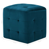 vidaXL Nachtkastjes 2 st 30x30x30 cm fluweel blauw
