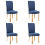 vidaXL Eetkamerstoelen 4 st stof blauw