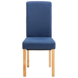vidaXL Eetkamerstoelen 4 st stof blauw