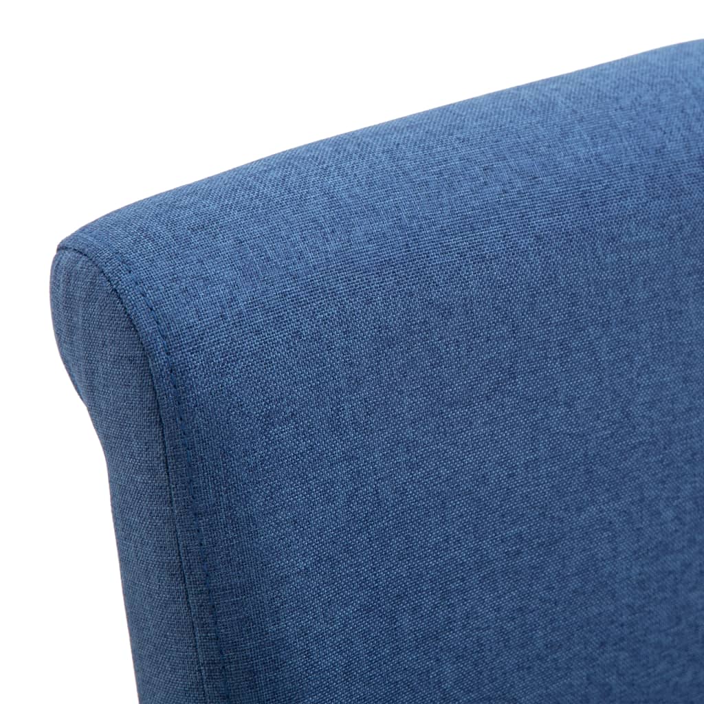 vidaXL Eetkamerstoelen 4 st stof blauw