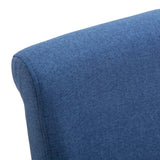 vidaXL Eetkamerstoelen 4 st stof blauw