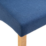 vidaXL Eetkamerstoelen 4 st stof blauw