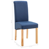 vidaXL Eetkamerstoelen 4 st stof blauw