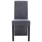 vidaXL Dining Chairs 4 pcs Faux Suede Grey