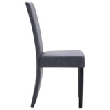 vidaXL Dining Chairs 4 pcs Faux Suede Grey