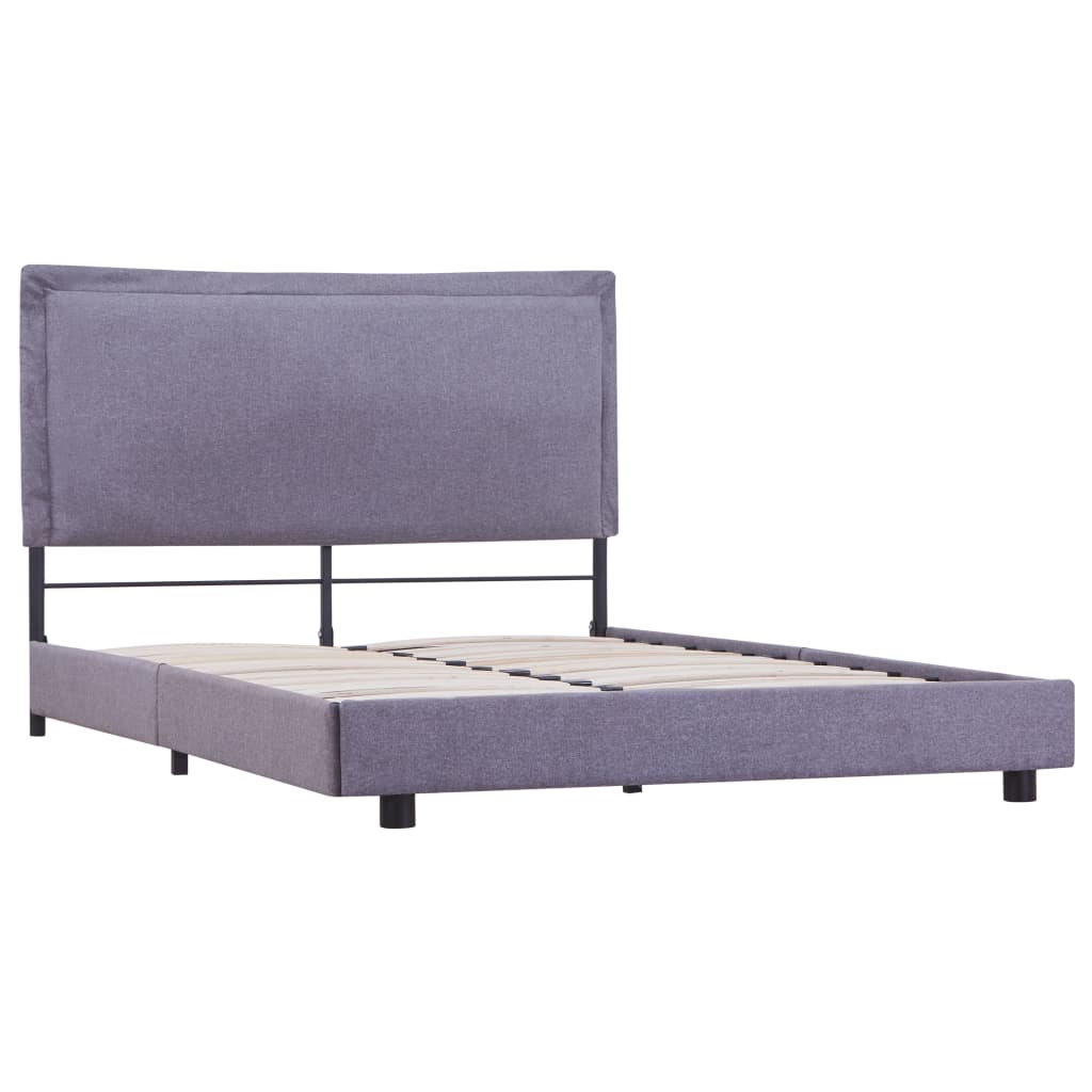 vidaXL Bed Frame Fabric Light Grey 140x200 cm