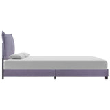 vidaXL Bed Frame Fabric Light Grey 140x200 cm