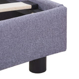 vidaXL Bed Frame Fabric Light Grey 140x200 cm
