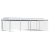 vidaXL Hondenkennel voor buiten met dak 7,6x3,8x2,3 m
