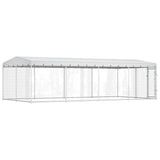 vidaXL Hondenkennel voor buiten met dak 7,6x3,8x2,3 m