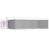 vidaXL Hondenkennel voor buiten met dak 7,6x3,8x2,3 m