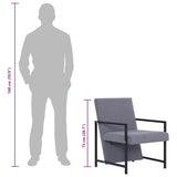 vidaXL Fauteuil stof lichtgrijs