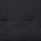 vidaXL Slaapbank met twee kussens polyester donkergrijs