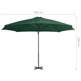 vidaXL Parasol met draagbare voet groen