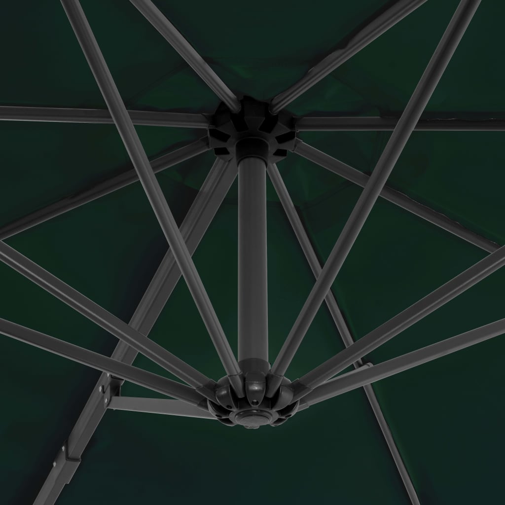 vidaXL Parasol met draagbare voet groen