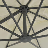 vidaXL Parasol met draagbare voet zandkleurig