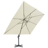 vidaXL Parasol met draagbare voet zandkleurig