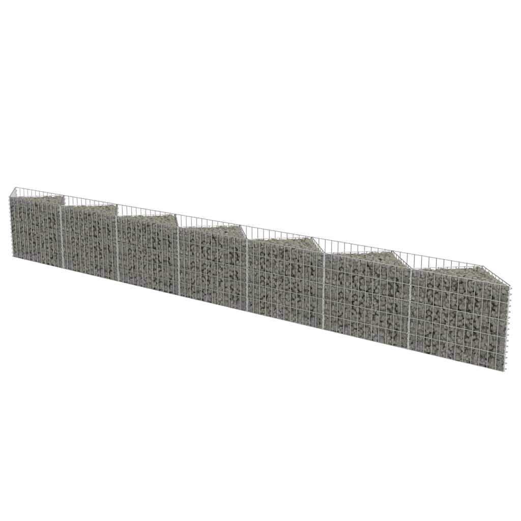 vidaXL Gabion basket 450x30x100 cm galvanized steel