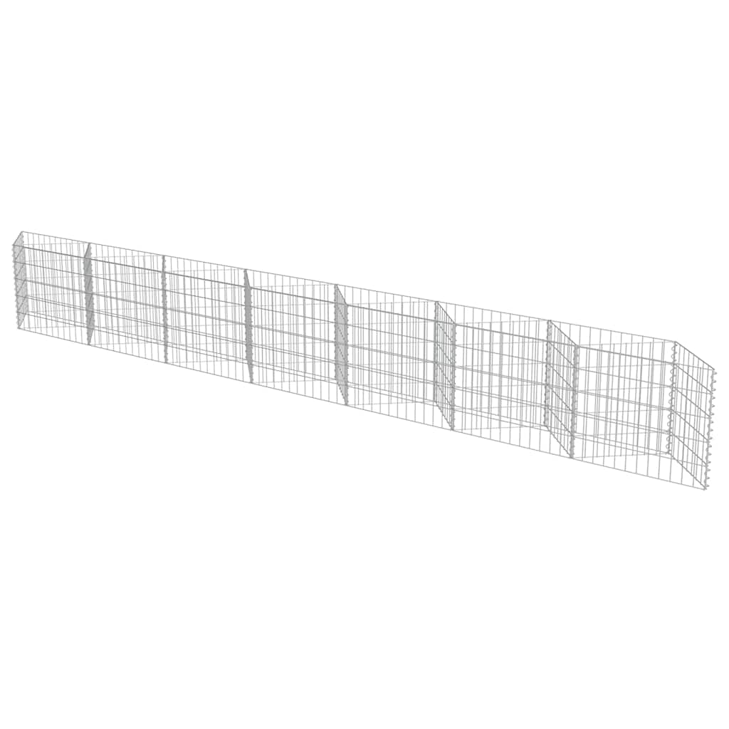 vidaXL Gabion basket 450x30x100 cm galvanized steel